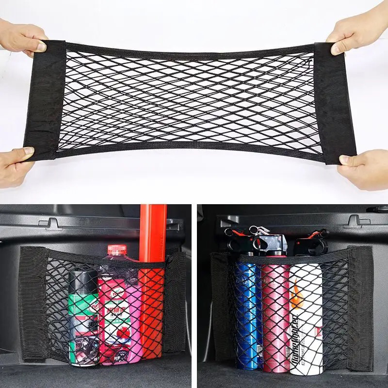 Car Trunk Organizer Foldable Storage Box - Автомобильный задний багажник, сиденье, эластичная сетка,