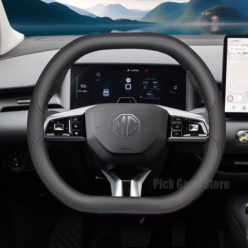 Car Steering Wheel Cover Anti Slip Breathable - Чехол на руль из кожи наппа