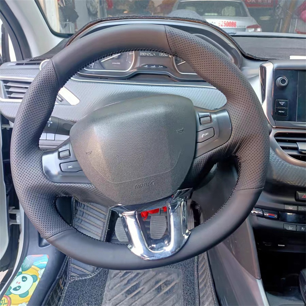 Car Steering Wheel Cover Anti Slip Breathable - Аксессуары для автомобильного интерьера Peugeot 208