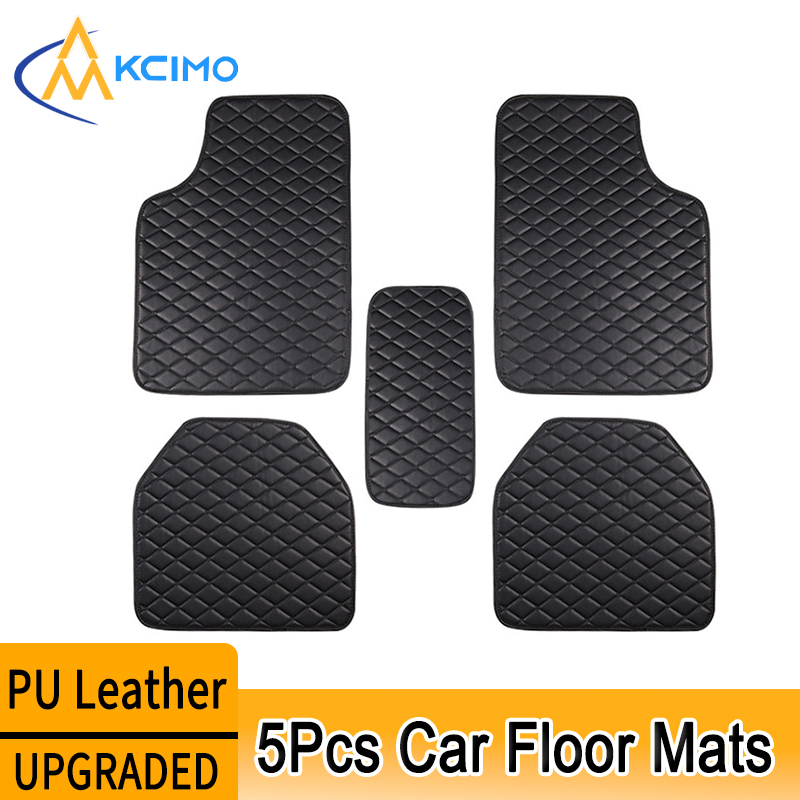 Car Floor Mats Universal Waterproof Leather - Автомобильные коврики Kcimo, 5 шт., из