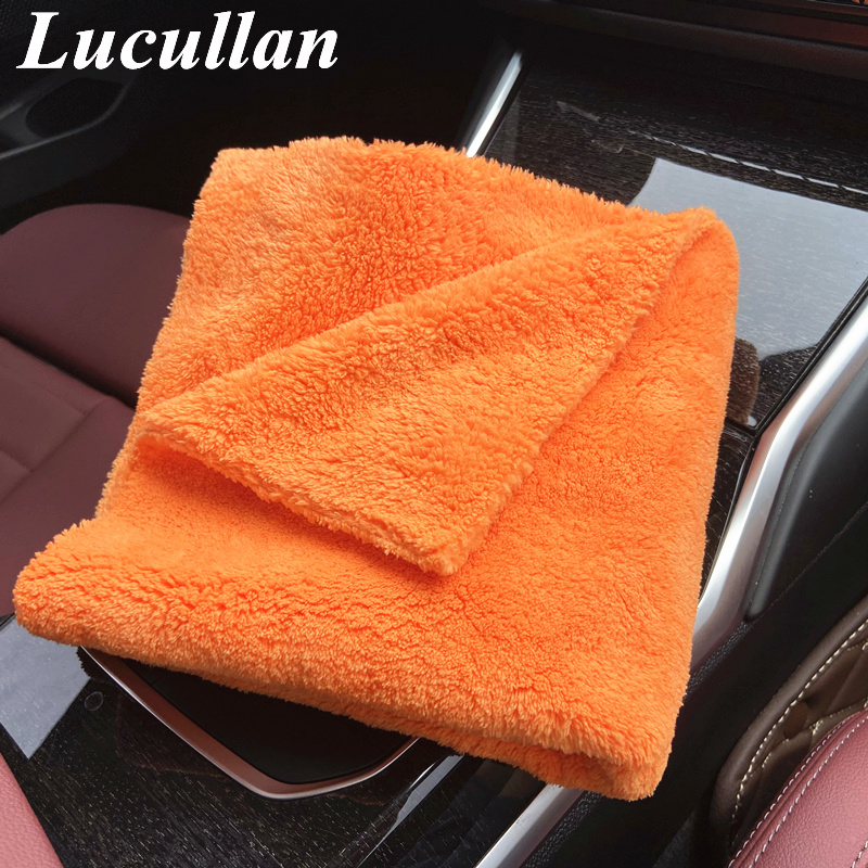 Microfiber Car Drying Towel Super Absorbent - Lucullan 40x40 см оранжевые супер толстые