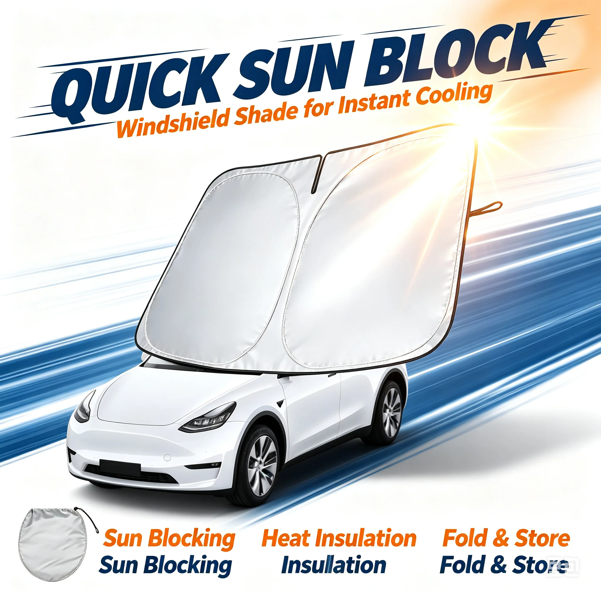 Солнцезащитный зонт для автомо – обзор и цена Car Sunshade Windshield Umbrella Foldable