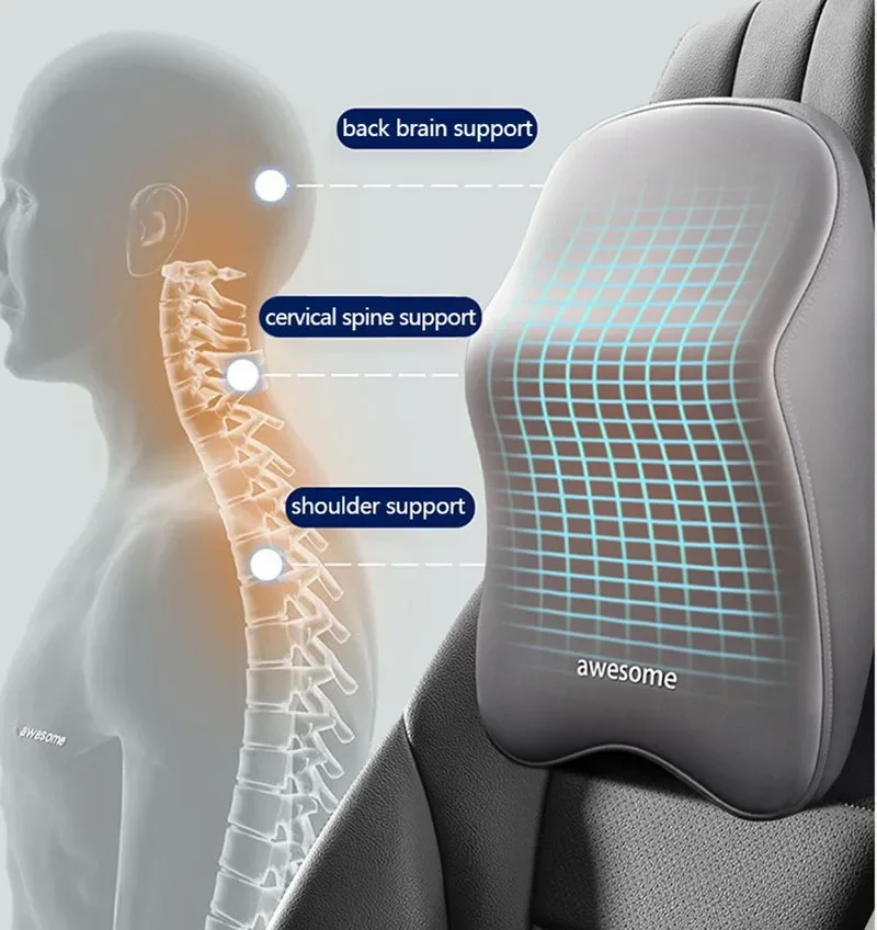 НОВАЯ автомобильная поясничная – обзор и цена Memory Foam Car Neck Pillow Lumbar Support