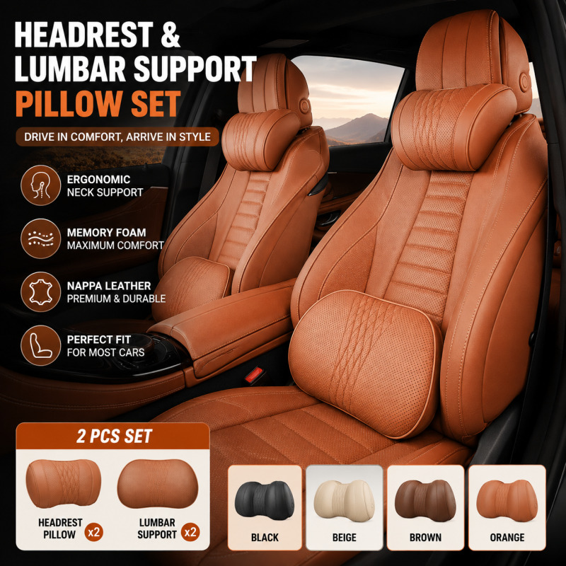 Подушка для шеи в автомобильны – обзор и цена Memory Foam Car Neck Pillow Lumbar Support